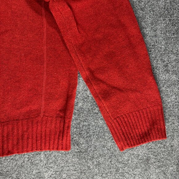 Timberland Sweater Mens Large Rust Lambs Wool Nylon Stratham Issue Crew Pullover - Picture 2 of 8